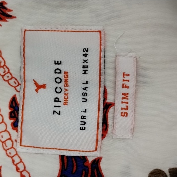 Zipcode Ricky Singh slim fit large Hawaiian Maui short sleeve shirt buttondown - Picture 5 of 10